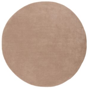 Jotex Béžovohnědý kulatý vlněný koberec ASIA 200 cm