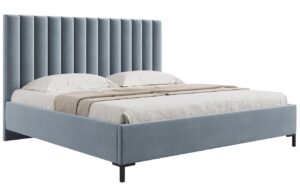 Micadoni Sametová postel Allison 140 x 200 cm s úložným prostorem