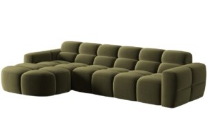 Micadoni Sametová rohová pohovka Lisa 310 cm