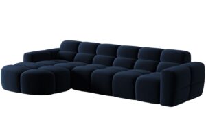 Micadoni Sametová rohová pohovka Lisa 310 cm