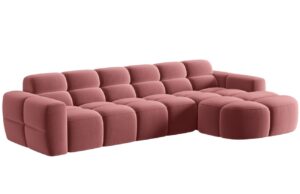 Micadoni Sametová rohová pohovka Lisa 310 cm