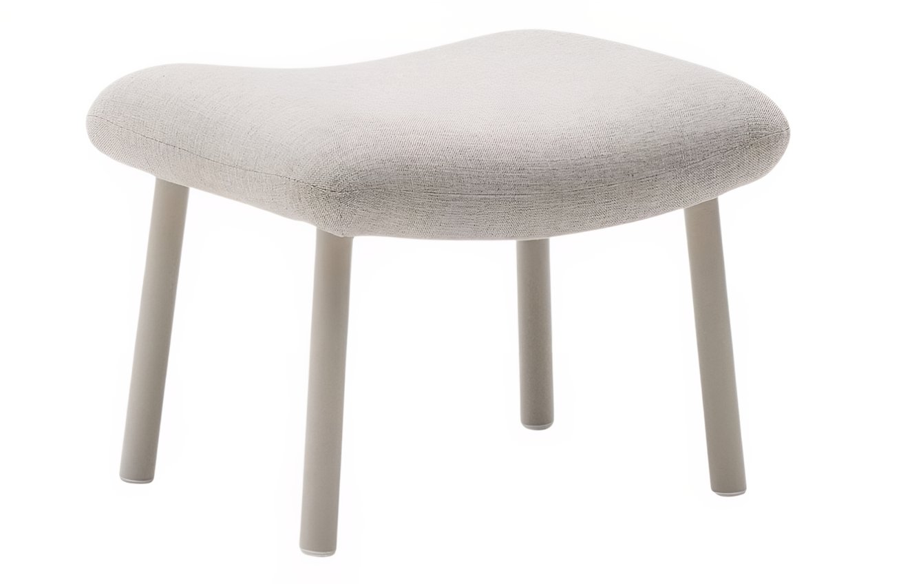 Béžová čalouněná podnožka křeslo Kave Home Inari 60 x 50 cm