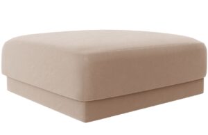 Micadoni Sametový taburet Miley 90 x 90 cm