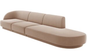 Micadoni Sametová pohovka Miley 323 cm