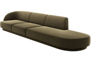 Micadoni Sametová pohovka Miley 323 cm