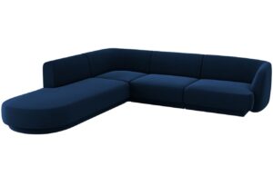 Micadoni Sametová rohová pohovka Miley 255 cm