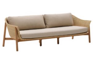 Zahradní pohovka z umělého ratanu Kave Home Galea 223 cm