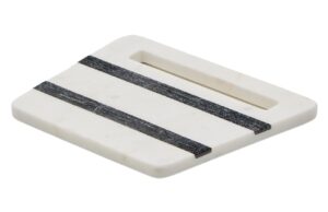 Bílo-černé mramorové servírovací prkénko Kave Home Nira 20 x 25 cm