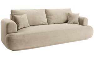 Micadoni Sametová rozkládací pohovka Ella 253 cm