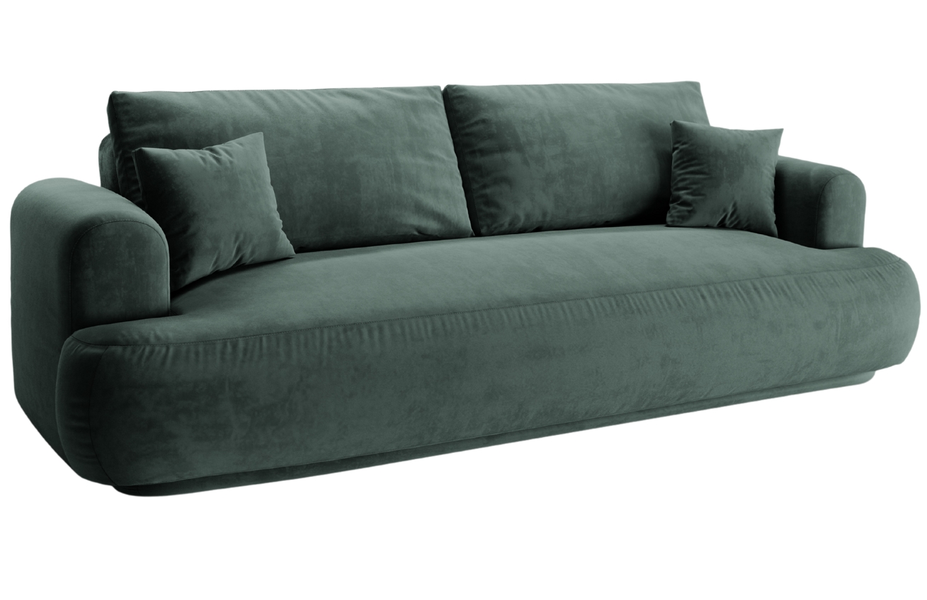 Micadoni Sametová rozkládací pohovka Ella 253 cm