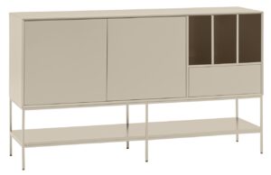 Krémová komoda Teulat Platt 166 x 45 cm