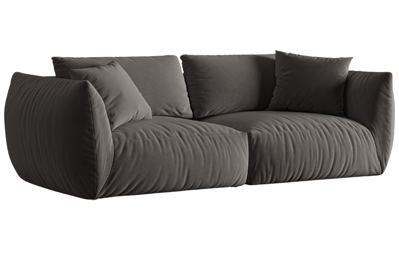 Micadoni Sametová pohovka Chris 260 cm