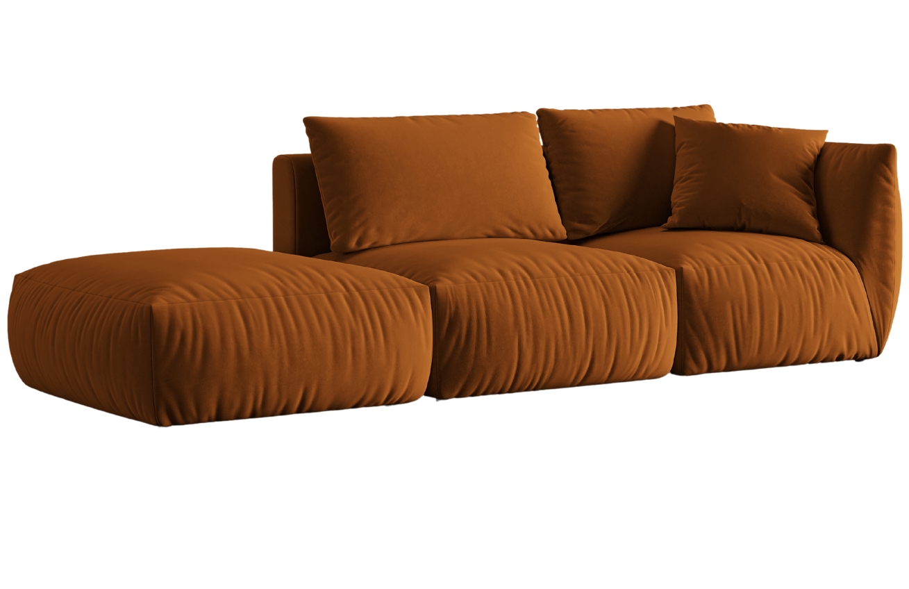 Micadoni Sametová pohovka Chris 315 cm