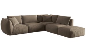 Micadoni Sametová rohová pohovka Chris 295 cm