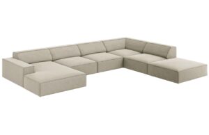 Micadoni Sametová rohová pohovka Jodie 364 cm