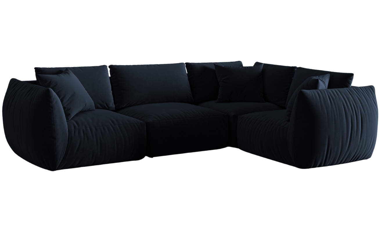 Micadoni Sametová rohová pohovka Chris 295 cm