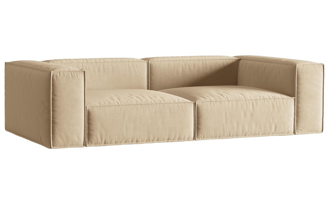 Micadoni Sametová pohovka Nuria 250 cm