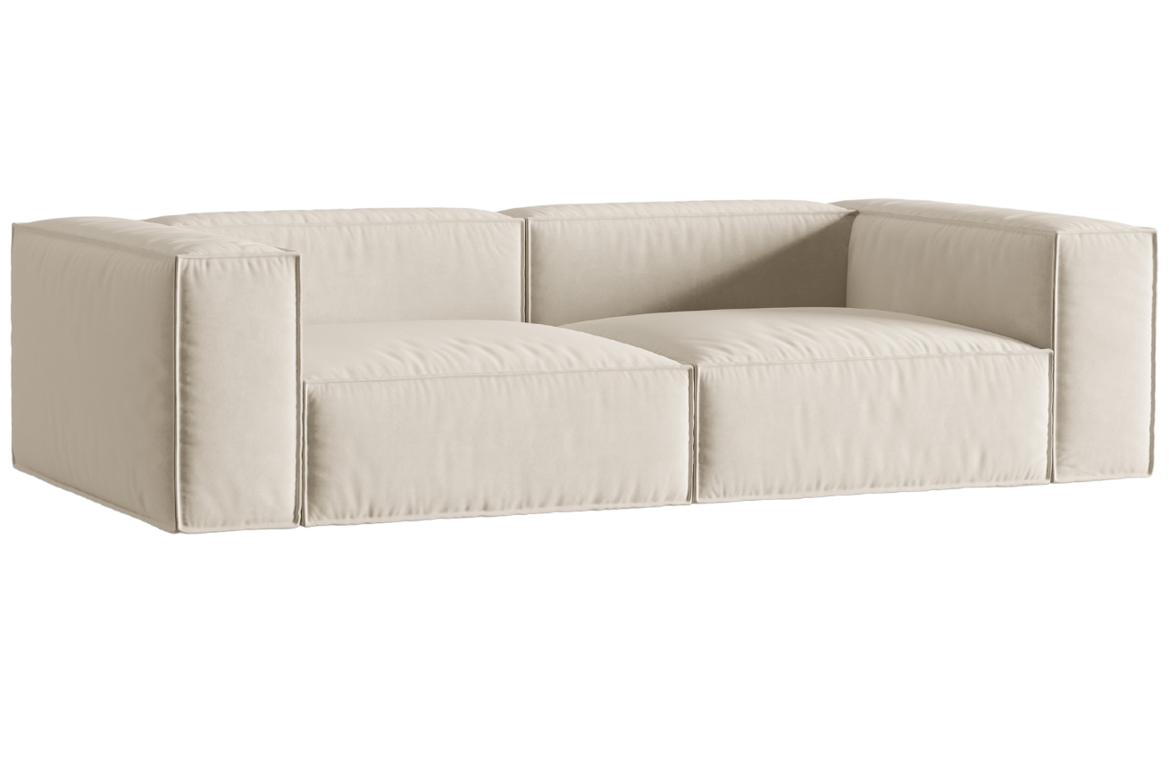 Micadoni Sametová pohovka Nuria 250 cm