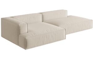 Micadoni Sametová rohová pohovka Nuria 312 cm