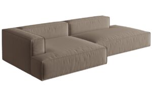 Micadoni Sametová rohová pohovka Nuria 312 cm