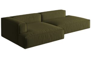 Micadoni Sametová rohová pohovka Nuria 312 cm