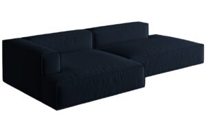 Micadoni Sametová rohová pohovka Nuria 312 cm