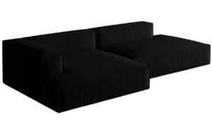 Micadoni Sametová rohová pohovka Nuria 312 cm