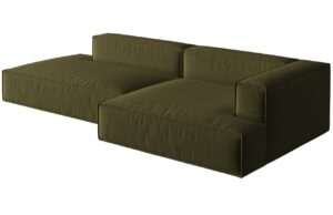 Micadoni Sametová rohová pohovka Nuria 312 cm