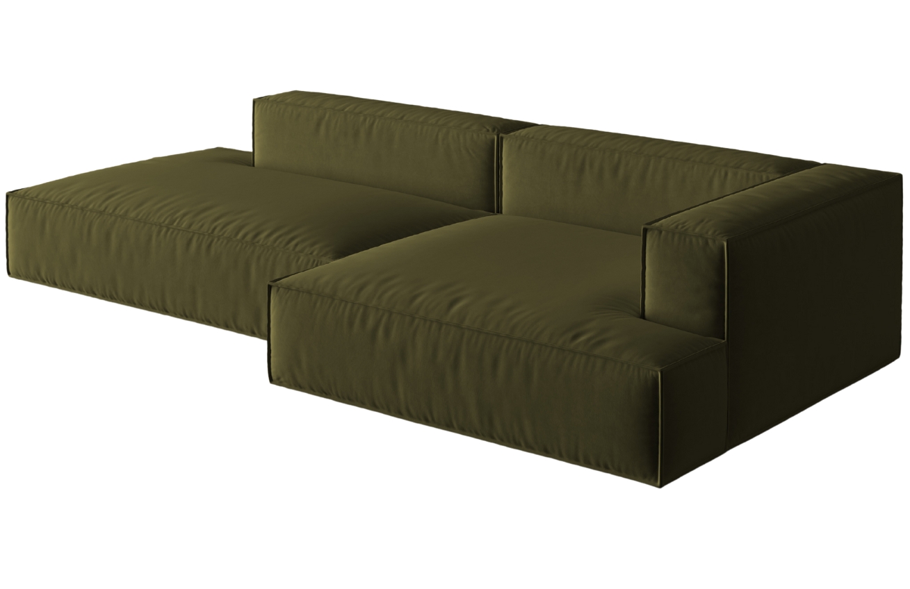 Micadoni Sametová rohová pohovka Nuria 312 cm