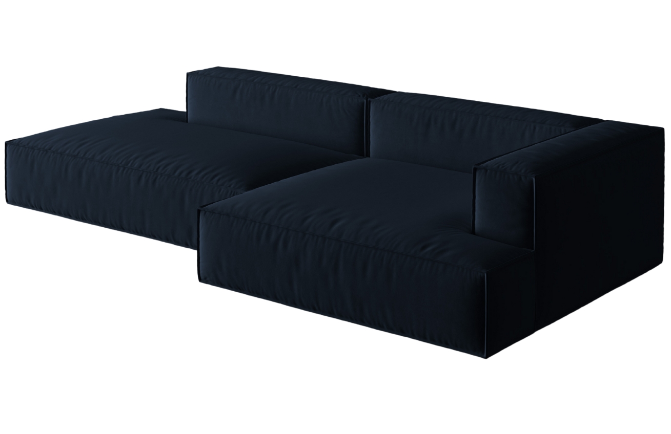 Micadoni Sametová rohová pohovka Nuria 312 cm