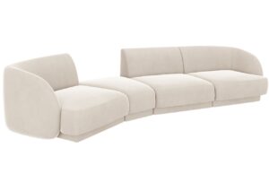 Micadoni Sametová pohovka Miley 327 cm