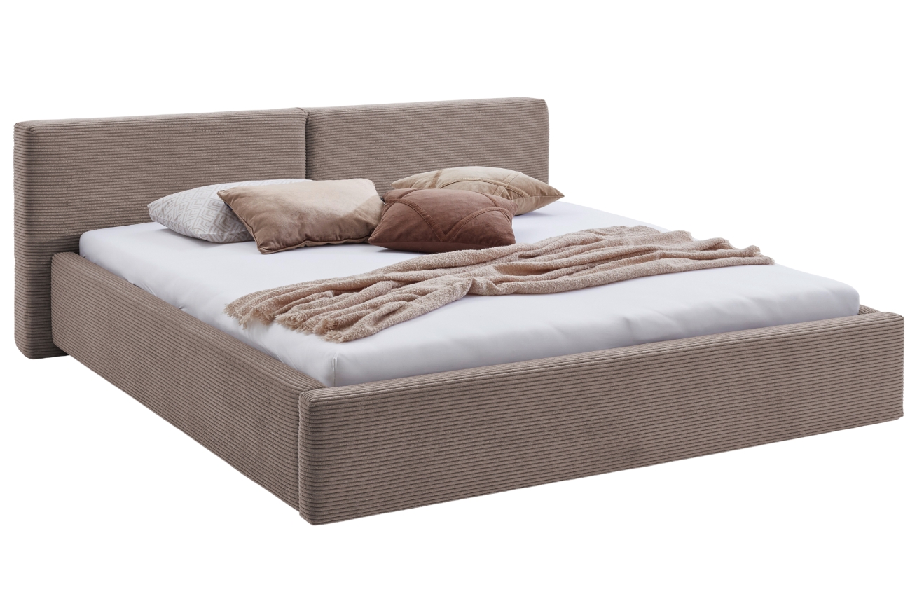 Meise Möbel Manšestrová postel Cube 160 x 200 cm s úložným prostorem