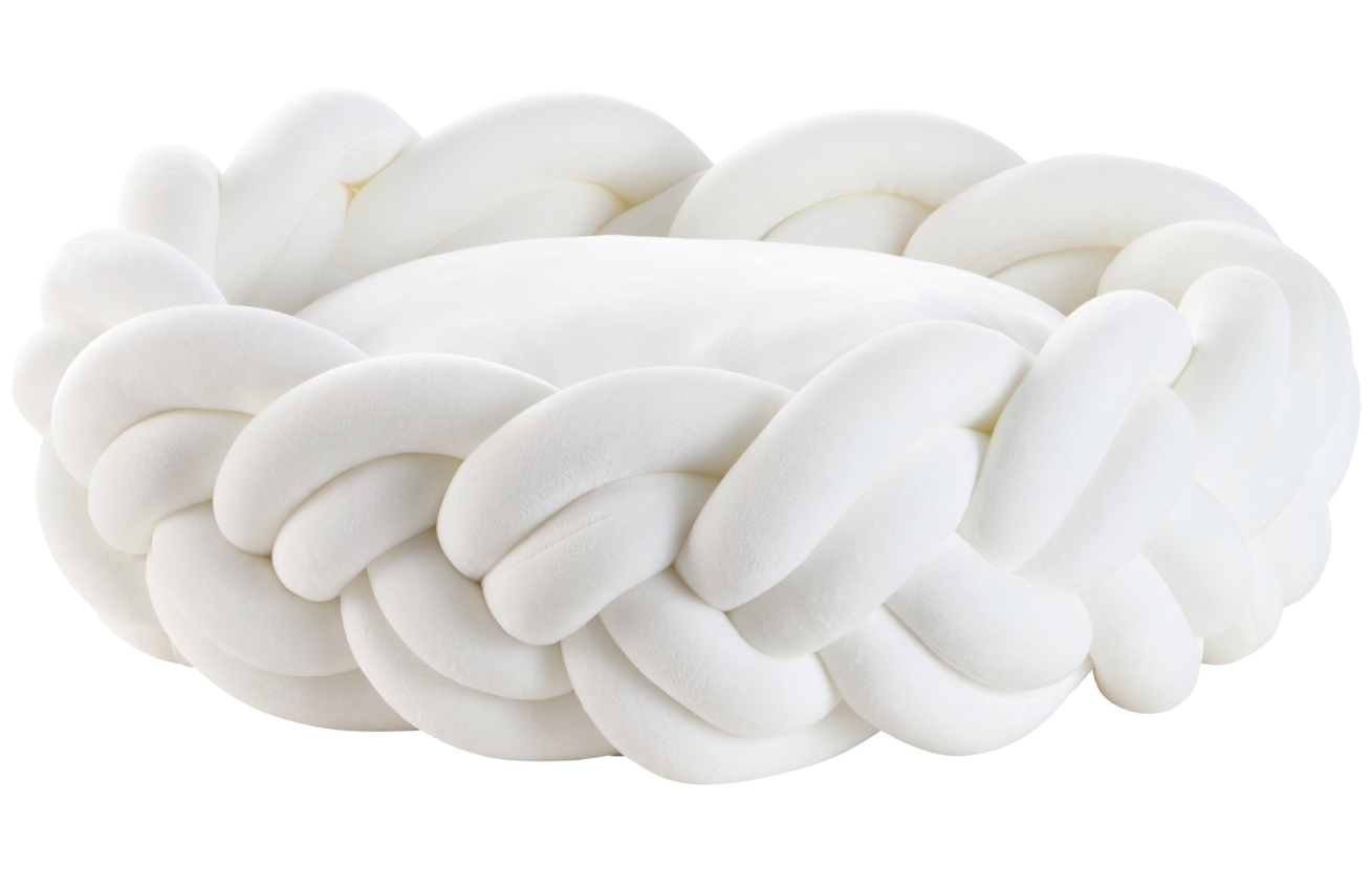 Jotex Bílý sametový pelíšek pro domácí mazlíčky BRODY 70 cm