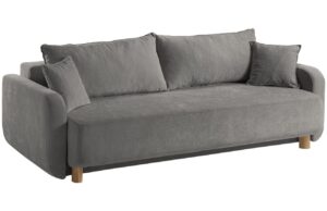 Micadoni Šedá rozkládací pohovka Elen 231 cm