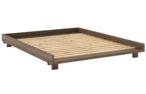 Hnědá dřevěná dvojlůžková postel Karup Design Social 160 x 200 cm