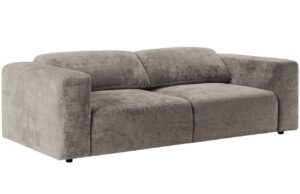 Micadoni Šedá žinylková trojmístná pohovka Cruz 234 cm