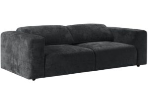 Micadoni Antracitově šedá žinylková trojmístná pohovka Cruz 234 cm