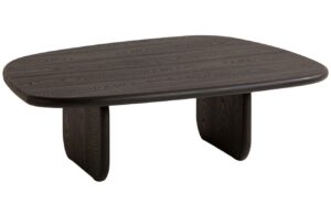 Micadoni Černý dřevěný konferenční stolek Talaia 110 x 80 cm