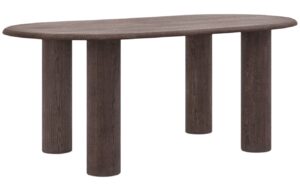 Micadoni Tmavý dřevěný jídelní stůl Bufi 180 x 100 cm