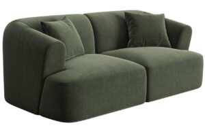 Cosmopolitan Design Zelená sametová dvoumístná pohovka Campi 180 cm