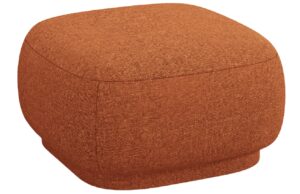 Cosmopolitan Design Terakotově oranžová čalouněná podnožka Camden 65 x 65 cm