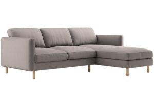 Micadoni Šedobéžová sametová rohová pohovka Eden 250 cm