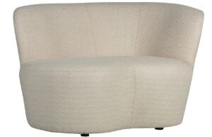 WOOOD Krémově bílé látkové lounge křeslo Stania 112 cm