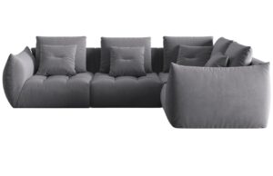 Micadoni Sametová rohová pohovka Bloom 316 cm