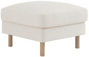 Micadoni Bílá sametová podnožka Eden 64 x 64 cm