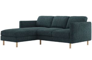 Micadoni Modrá rohová pohovka Eden 223 cm