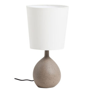 Kave Home Šedo-bílá stolní lampa Viona 36 cm