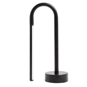 Kave Home Černá kovová stolní LED lampa Bow