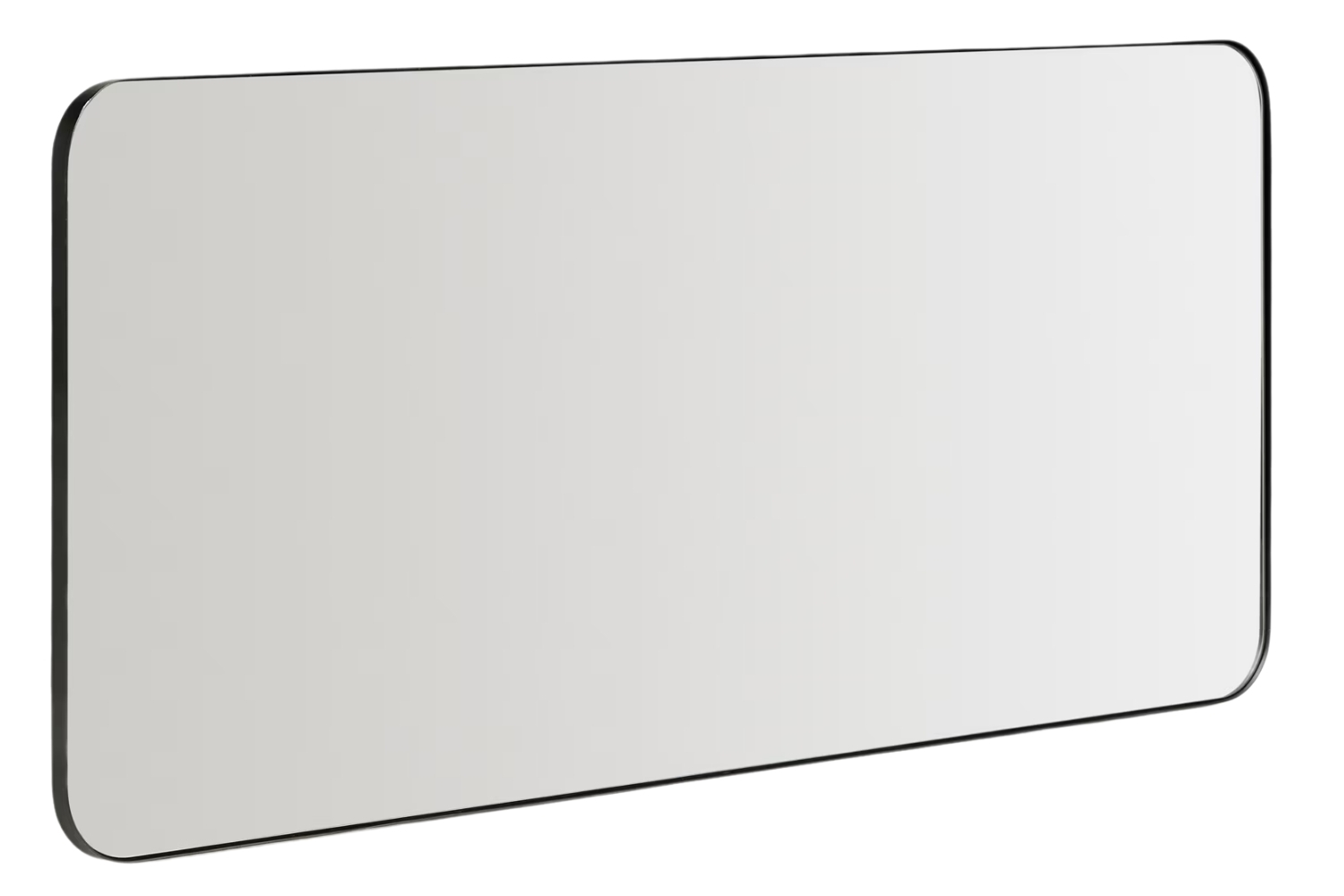 Kave Home Černé kovové závěsné zrcadlo Marco 80 x 180 cm