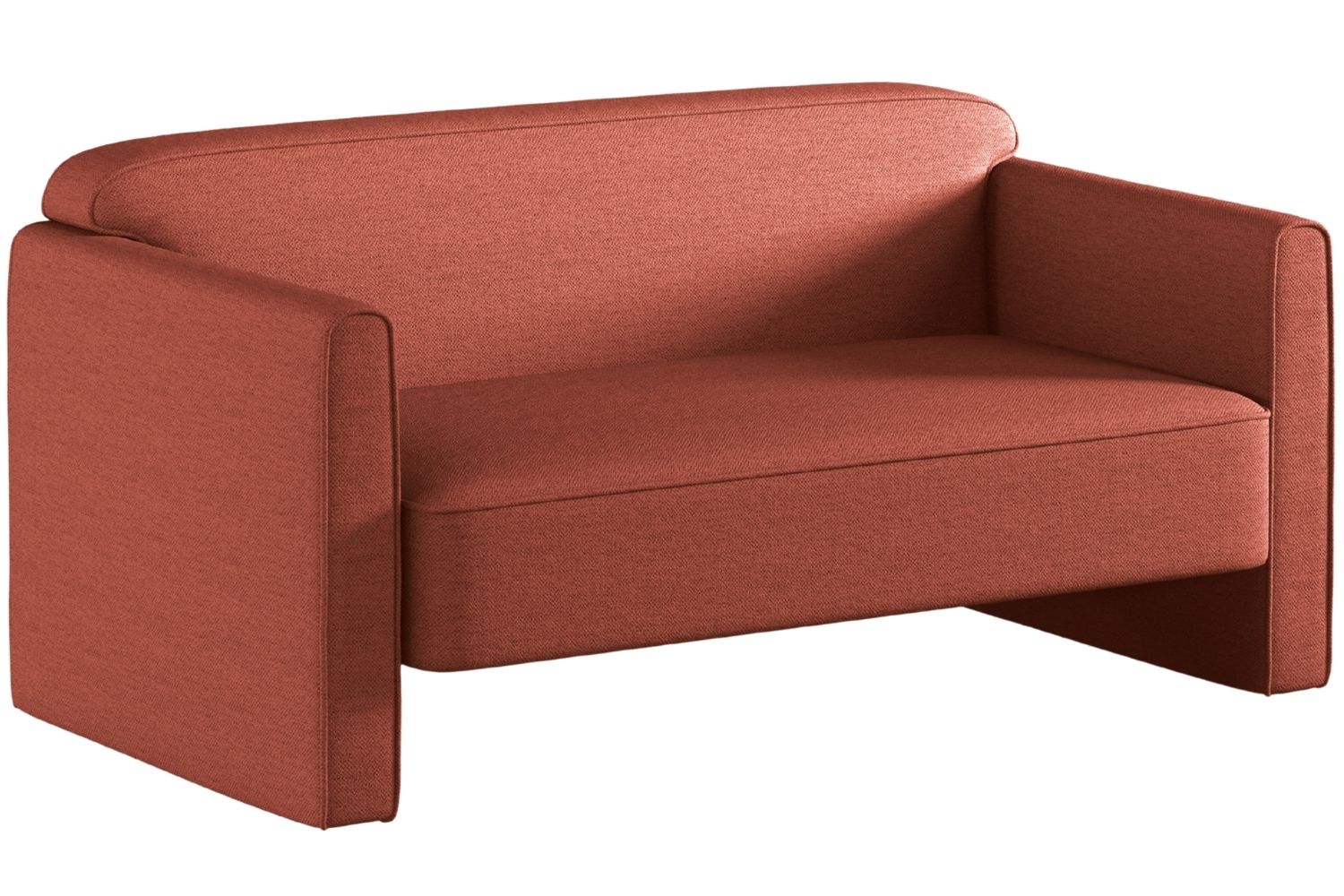 Micadoni Terakotově červená dvoumístná pohovka Abby 140 cm